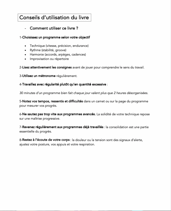 Damien Ossart - 102 programmes de travail à la guitare