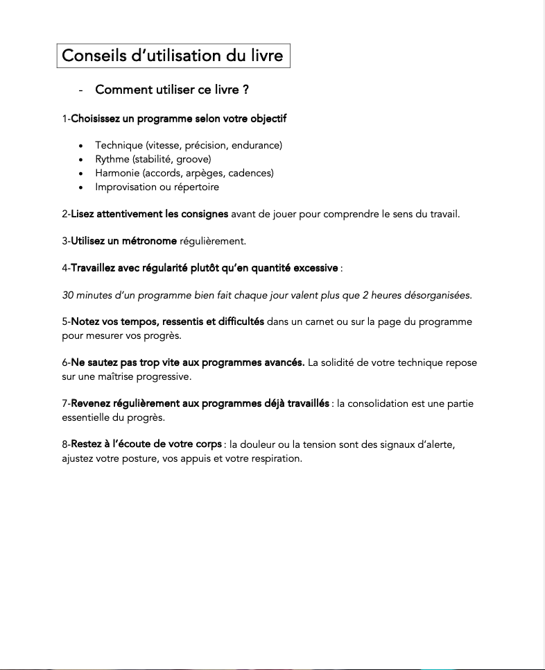 Damien Ossart - 102 programmes de travail à la guitare