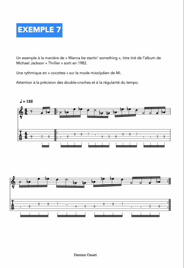 Damien Ossart - 10 rythmiques à la manière de David Williams